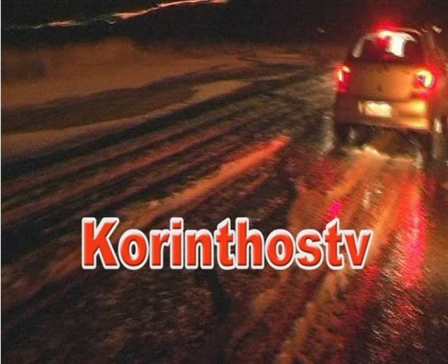 Σφοδρή χαλαζόπτωση στην ΠΕΟ Αθηνών-Κορίνθου (photos)