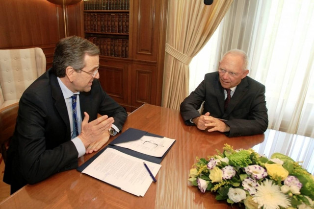 Μήνυμα στήριξης Σόιμπλε στον Σαμαρά