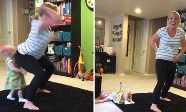 Ξεκαρδιστικό βίντεο:Η μητέρα της χρονιάς, ο σέξι χορός και το νοκ-άουτ