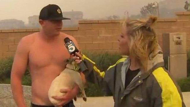 Συνέβη στον αέρα: Πλησίασε ημίγυμνος τη ρεπόρτερ και... δείτε τι έγινε