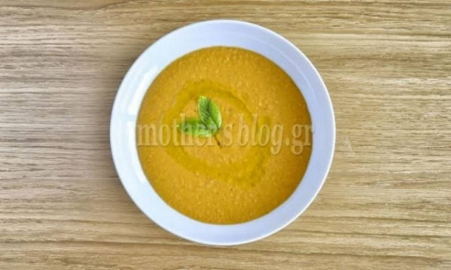 Συνταγή για βελουτέ φασολάδα με αρωματικά και πορτοκάλι