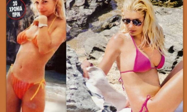 Η Ελένη Μενεγάκη είκοσι χρόνια πριν με μαγιό και... τώρα