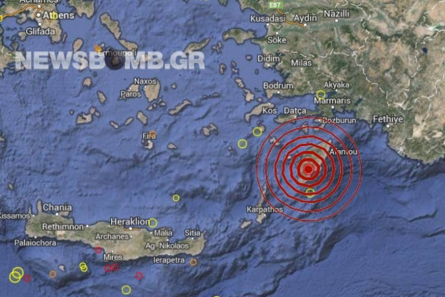Σεισμός 3,7 Ρίχτερ στη Ρόδο