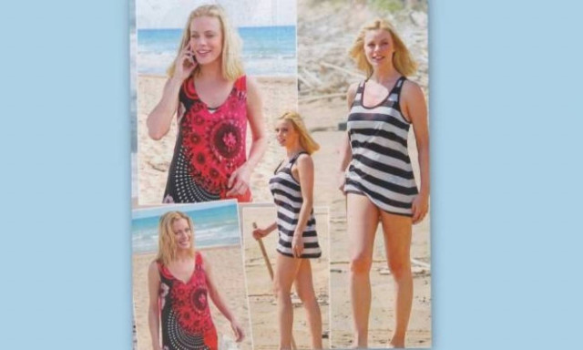 Ζέτα Μακρυπούλια: Γυρίσματα και… βόλτες στην παραλία της Κυλλήνης