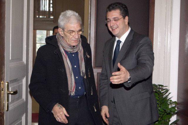 Εκλογές 2014: Συνάντηση και ασπασμοί Μπουτάρη-Τζιτζικώστα (vid)