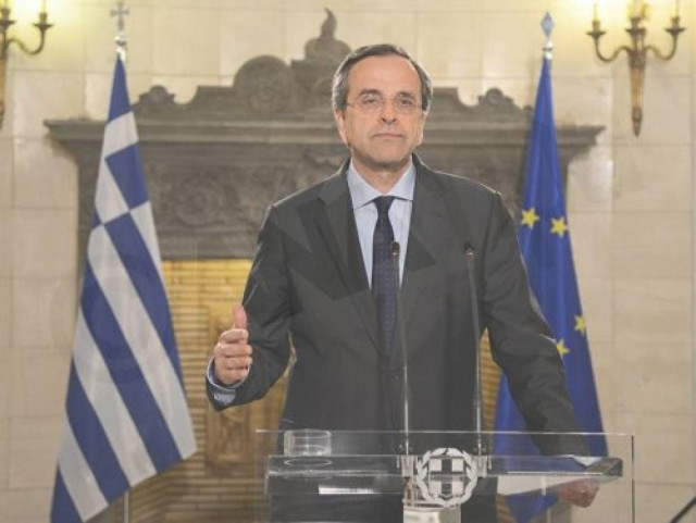 Εκλογές 2014: Στα κεντρικά γραφεία της ΝΔ ο κ. Αντώνης Σαμαράς