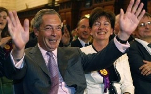 Αποτελέσματα εκλογών: Στόχο τις βουλευτικές εκλογές του 2015 έθεσε ο Νάιτζελ Φάρατζ