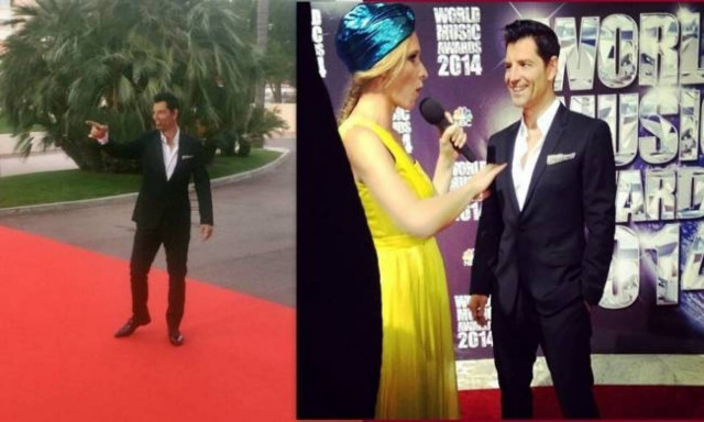 Ο Σάκης Ρουβάς στο κόκκινο χαλί των World Music Awards!