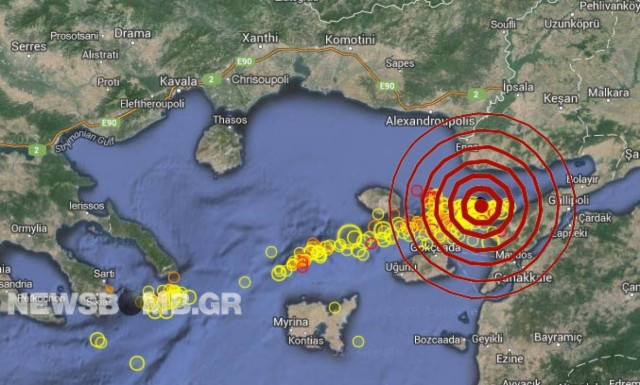 Σεισμός 4,4 Ρίχτερ ανατολικά της Σαμοθράκης