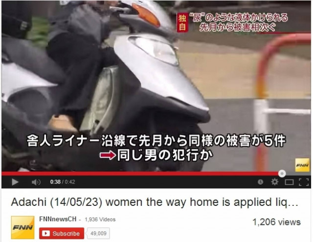 Τρέχει με τη μηχανή και ρίχνει... ούρα σε γυναίκες! (βίντεο)