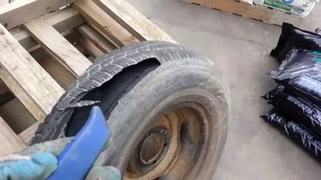 Βίντεο 12 δευτερολέπτων δείχνει γιατί δεν πρέπει να κόψετε ποτέ λάστιχο με κοπίδι