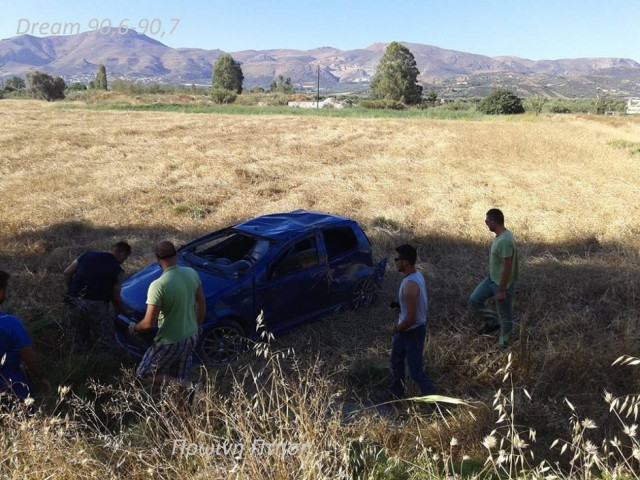 Ηράκλειο: Άγιο είχε οδηγός – Βγήκε σώος από τα συντρίμμια