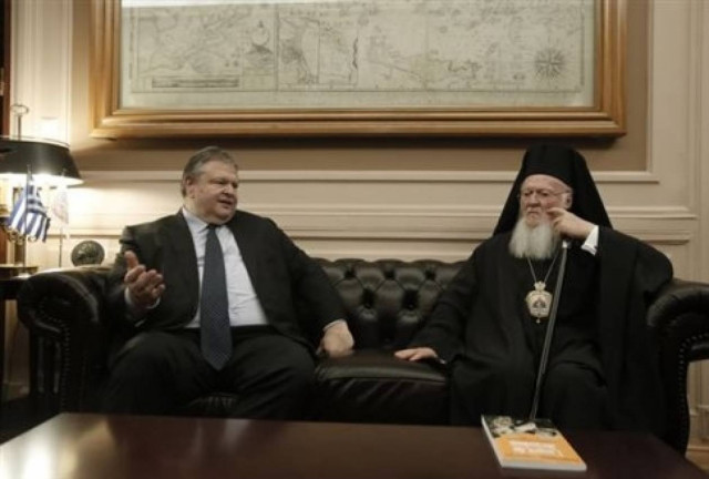 Με τον Οικουμενικό Πατριάρχη συναντήθηκε ο Βενιζέλος