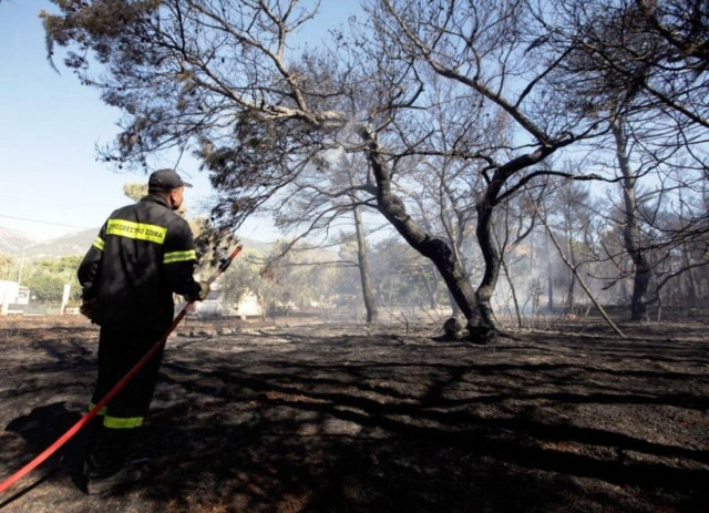 Σε ύφεση οι πυρκαγιές σε Αγιόκαμπο και Κορινθία