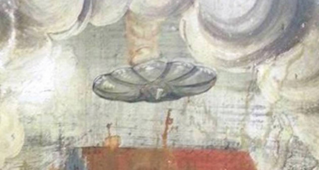 UFΟ απεικονίζεται σε τοιχογραφία του 14ου αιώνα; (pics)