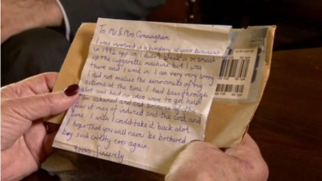Διαρρήκτης έστειλε μήνυμα συγνώμης 22 χρόνια μετά τη ληστεία! (pics)