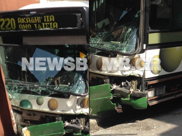 Αστικό λεωφορείο έπεσε σε καφετέρια