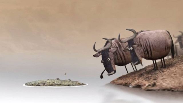 Τα βουβάλια, το ξύλο και ο... κροκόδειλος - Το βίντεο που σαρώνει