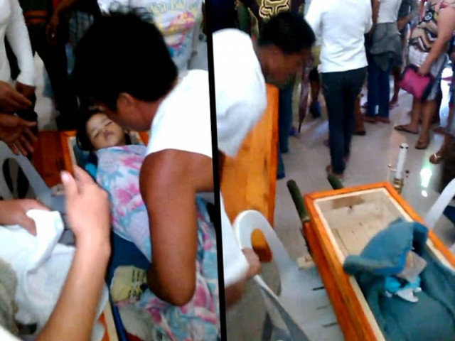 ΣΟΚ: Μωρό ξυπνάει την ώρα της κηδείας του! (pics+video)