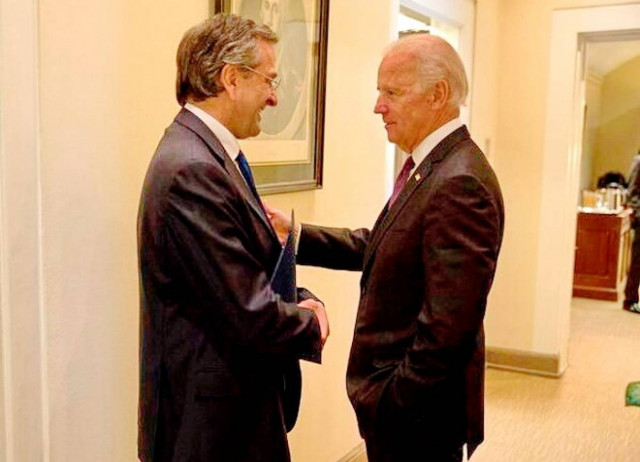 Για τους «ισχυρούς διμερείς δεσμούς» Ελλάδας-ΗΠΑ συζήτησαν Σαμαράς και Μπάιντεν