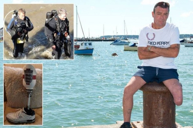 Έχασε το πρόσθετο πόδι του σε μία... κατάδυση! (pics)