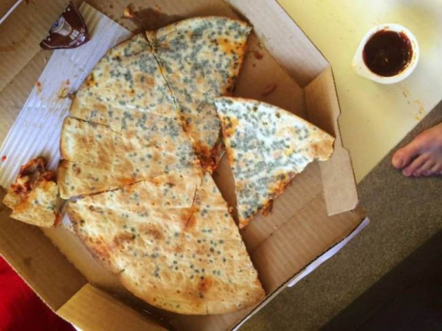 Παρήγγειλε πίτσα γεμάτη μούχλα! (pics)