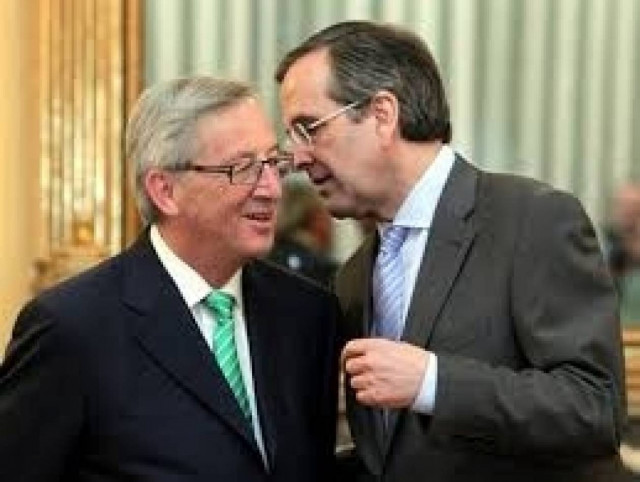 Σε εξέλιξη η συνάντηση Σαμαρά-Γιούνκερ