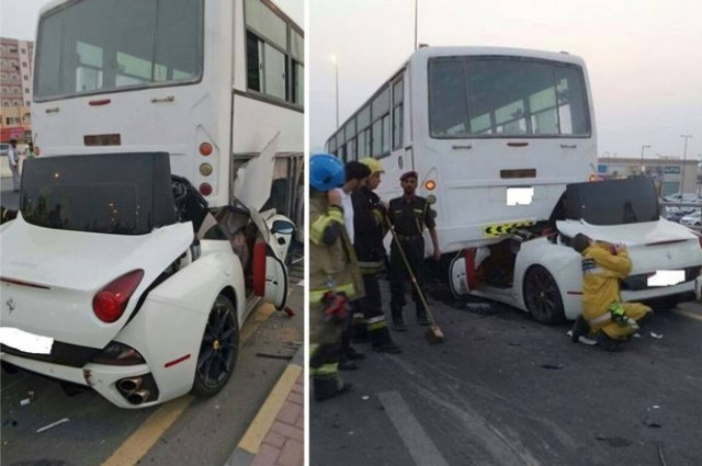 Σοκαριστικό ντοκουμέντο: Ferrari συγκρούεται με λεωφορείο