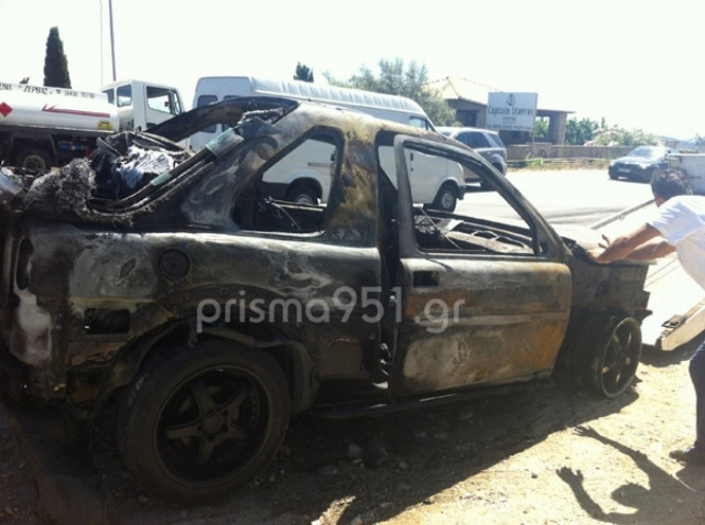 Λευκάδα: Κάηκε ολοσχερώς τζιπ στην περιοχή της Νικιάνας