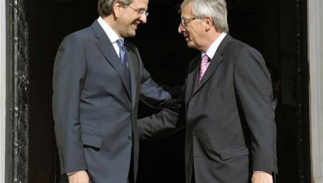 Ολοκληρώθηκε η συνάντηση Σαμαρά - Γιούνκερ