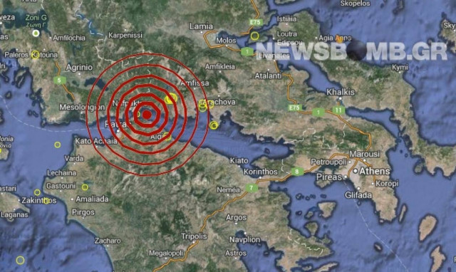 Σεισμός 3,7 Ρίχτερ στη Ναύπακτο