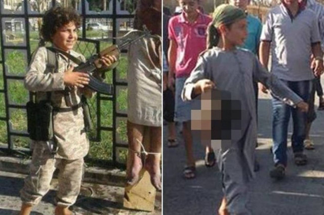 Φρίκη: Παιδιά κρατάνε κομμένα κεφάλια και κάνουν παρέλαση  (pics)