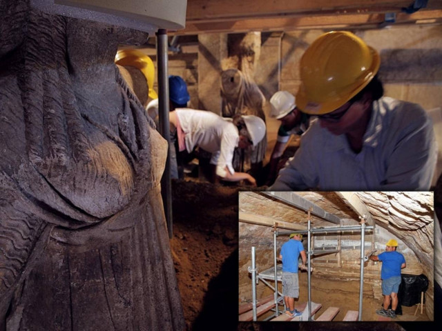 Αμφίπολη: Κίνδυνος κατάρρευσης  του τρίτου θαλάμου! (pics)