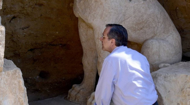 Σαμαράς για Αμφίπολη: Παγκόσμια η σημασία του ταφικού μνημείου