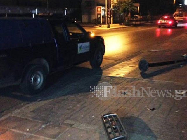 Χανιά: «Ξήλωσε» κολώνα και έγινε καπνός