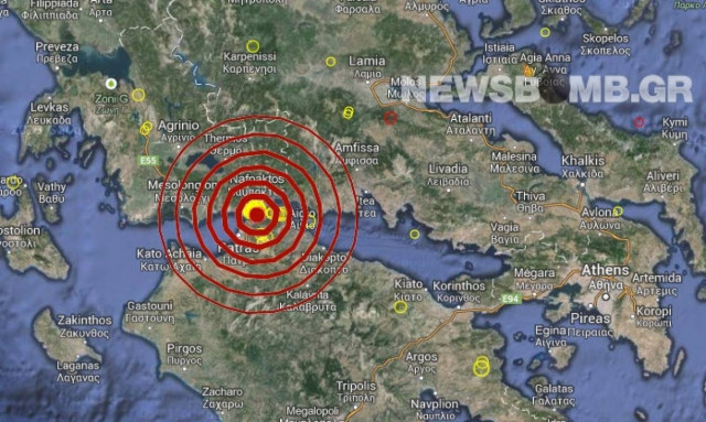 Σεισμός 4,1 Ρίχτερ μεταξύ Ναυπάκτου και Πάτρας