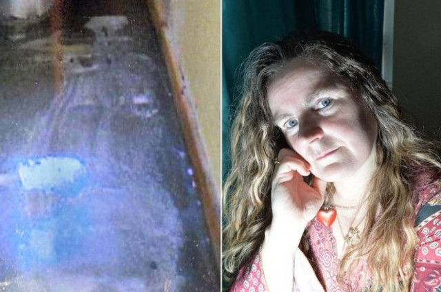 Δακρυσμένος Ιησούς εμφανίστηκε στο πάτωμα του σπιτιού Βρετανίδας! (pics)