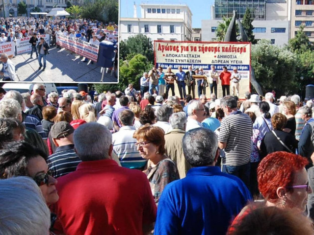 Στους δρόμους γιατροί και συνταξιούχοι