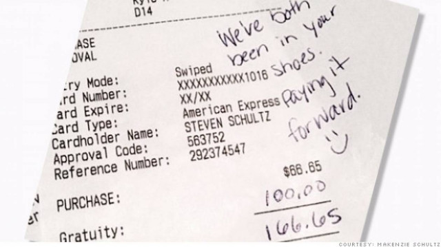 Είχαν απαίσιο δείπνο αλλά άφησαν φιλοδώρημα... 100 δολαρίων!