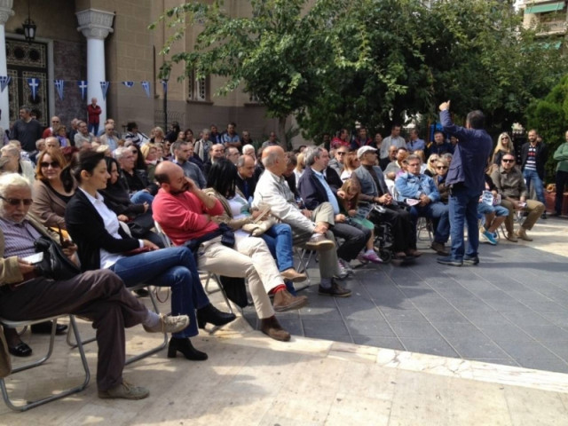 Επεισοδιακή ομιλία του Σ. Θεοδωράκη στον Άγιο Παντελεήμονα