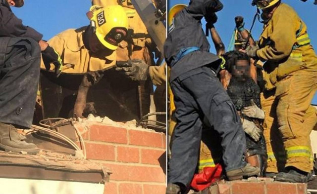 Γυναίκα πήγε για ληστεία και... σφήνωσε στην καμινάδα