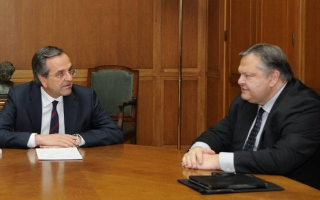 Σε εξέλιξη η συνάντηση Α. Σαμαρά - Ευ. Βενιζέλου