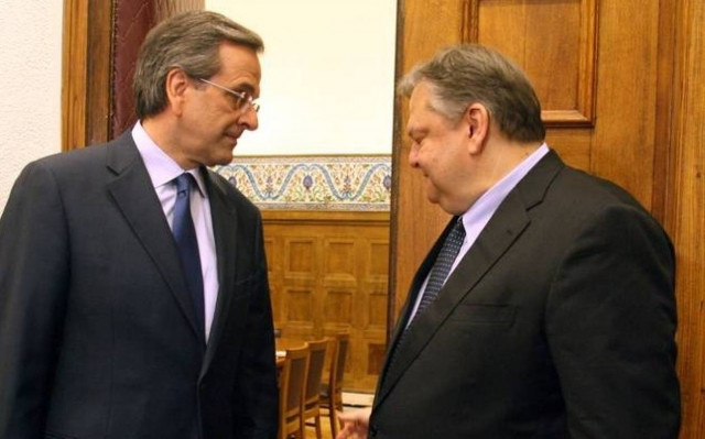 PM Samaras meets with FM Venizelos ahead of Eurogroup