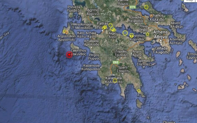 Ισχυρός σεισμός στη Ζάκυνθο