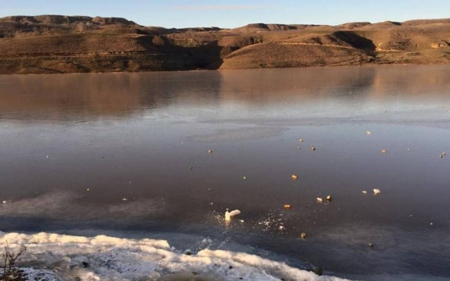 Πάγωσε λίμνη στην Κοζάνη από το κρύο!