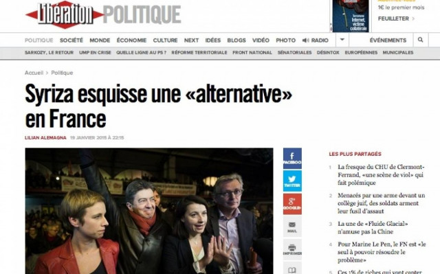 Liberation: ΣΥΡΙΖΑ - Μια εναλλακτική λύση για την Ευρώπη