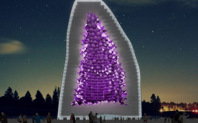 Ένα ξενοδοχείο που μοιάζει με αμέθυστο (pics)