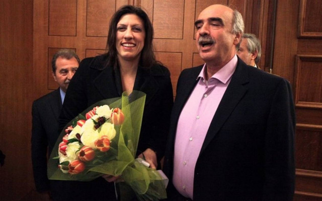 Συνάντηση Μεϊμαράκη-Κωνσταντοπούλου: Τα λουλούδια στην κυρία…