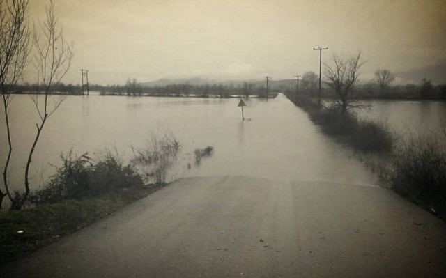 Κακοκαιρία-Τρίκαλα: Πλημμύρισαν 5.000 στρέμματα στον κάμπο(pics)