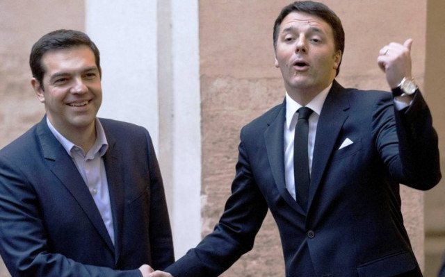 Η γραβάτα-δώρο του Ρέντσι και η υπόσχεση του Τσίπρα (vid)